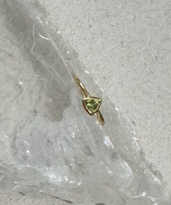 Anel de Peridoto 4 mm - Banhado a ouro