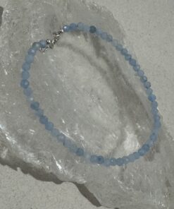 Pulseira Calcedônia Natural - 2,5 mm facetada