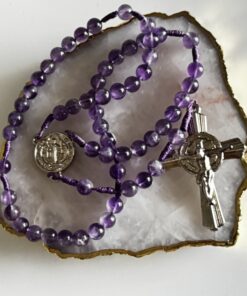 Terço Ametista - COLEÇÃO PEDRAS DE SANTA HILDEGARDA