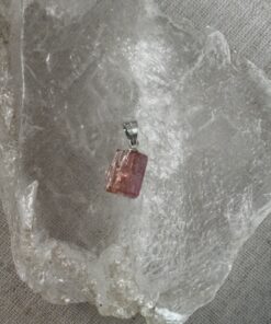 Pingente Topázio Imperial Bruto Rosa - Peça única exclusiva