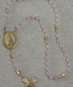 Terço Especial dia das Mães - Quartzo Rosa