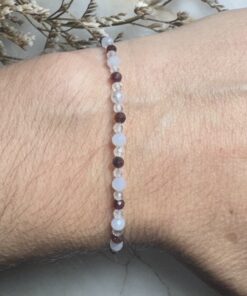 Pulseira para Menopausa de pedras naturais facetada