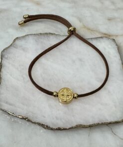 Pulseira Marrom Feminina - Medalha de São Bento