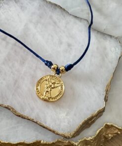 Colar Fio de Seda - Medalha São Miguel Arcanjo