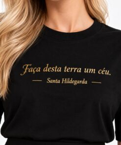 T-Shirt Santa Hildegarda Caelum - Preta