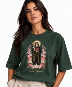 T-Shirt Santa Hildegarda - Verde Militar